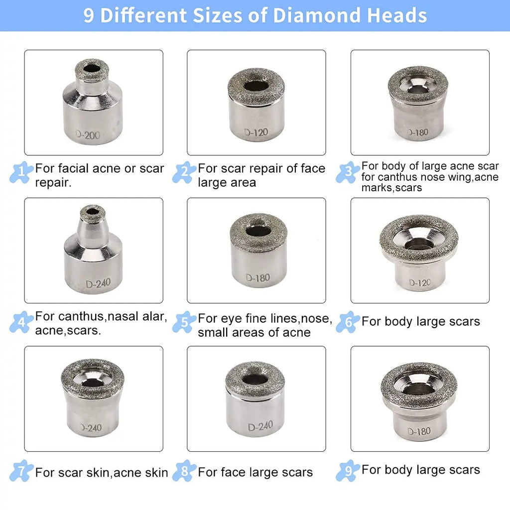 Diamond Dermabrasion Replacement 9 Tips Facial Microdermabrasion Accessories