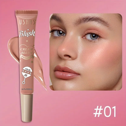 USHAS 4-Color Liquid Blush – Long-Lasting Waterproof Stick