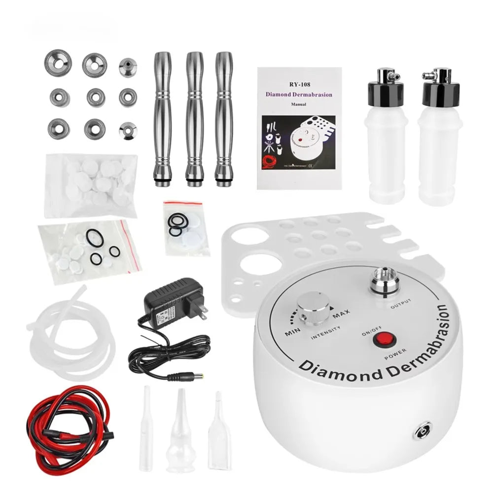 3 In 1 Diamond Microdermabrasion Facial Cleansing And Blackhead Removal Device