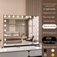 Vanity Mirror with Lights Hollywood Lighted Makeup Mirror，Dimmable 3 Lighting Modes, Plug-in and USB Charger Port，Wall-mounted