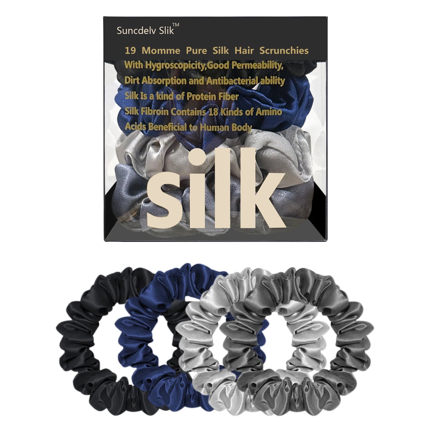 Silk Hair Scrunchies – Pure Mulberry Skinny Hair Ties