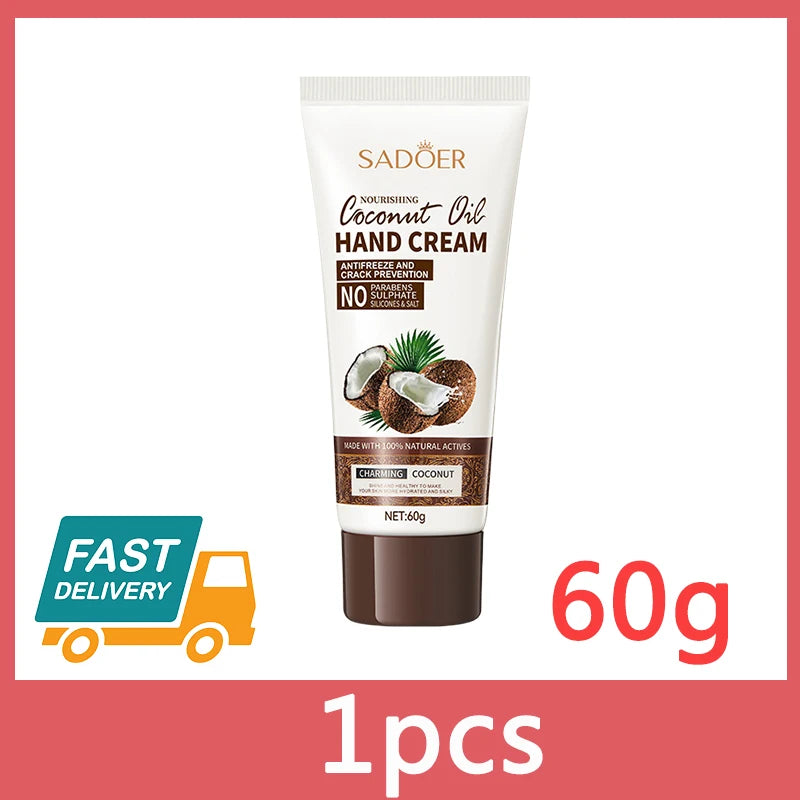 Sadoer Coconut Oil Hand Cream – Repair Dry & Cracked Skin 60g