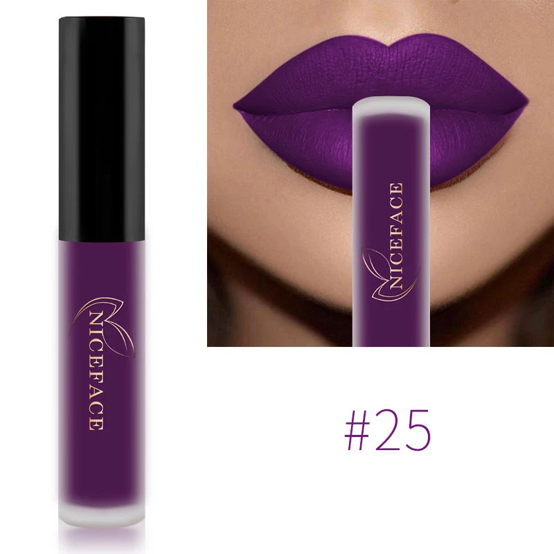 Niceface Lip Gloss – Waterproof Matte Liquid Lipstick