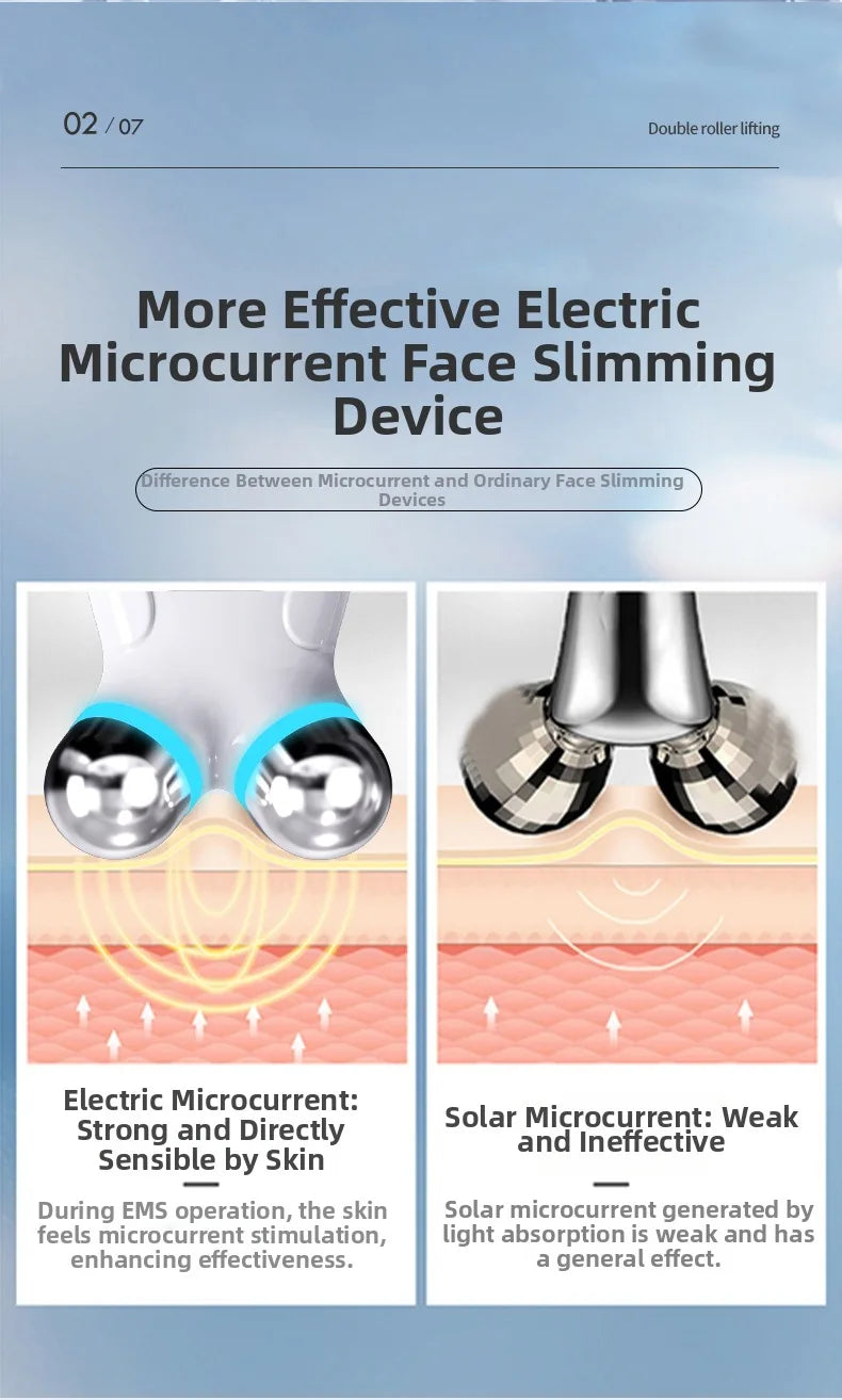 Microcurrent Facial Lift Massager Anti Aging Skin Tightener