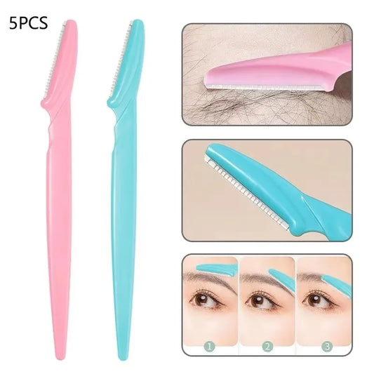 Stainless Steel Eyebrow Trimmer Set (5pcs)