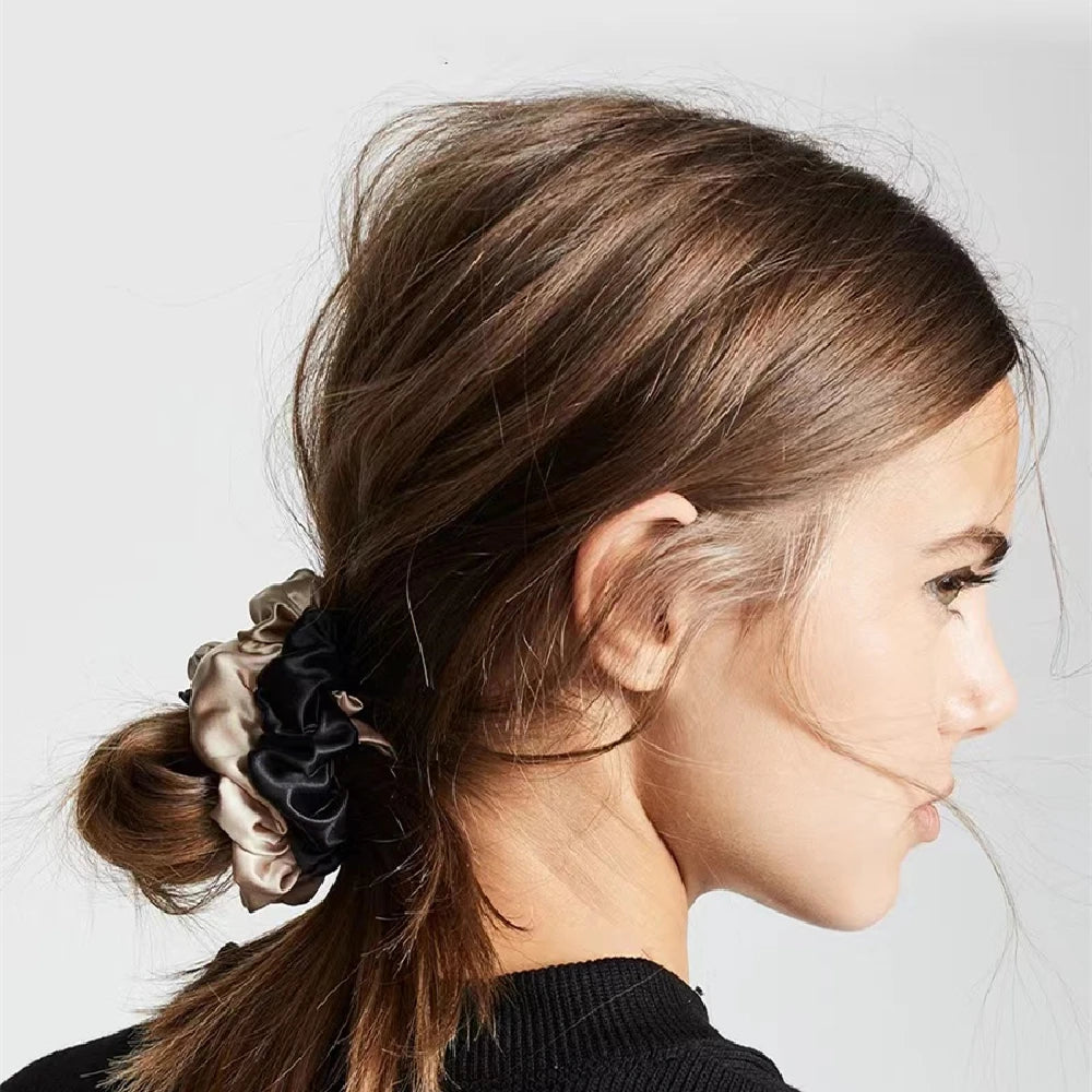 3-Piece Silk Scrunchies – Pure Mulberry Hair Ties