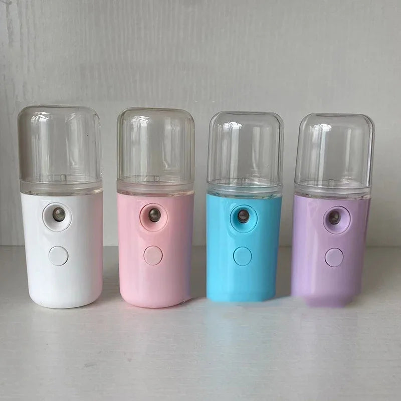 Mini Rechargeable Nano Facial Steamer Portable Humidifier Cold Steam Spray