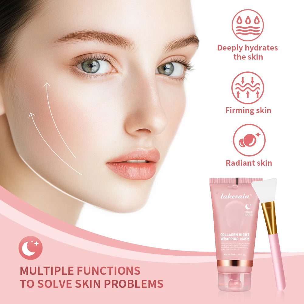 Collagen Wrapping Facial Mask & Brush Set