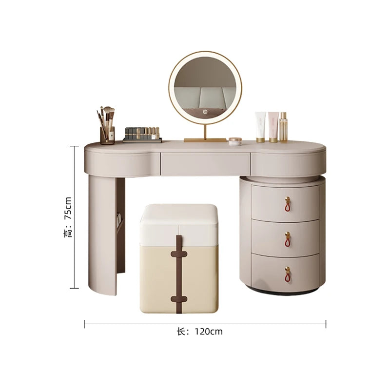 Modern Luxury Makeup Vanity Desk Design Aesthetic Style Elegant Dressing Table Nordic Tocador De Maquillaje Bedroom Furniture