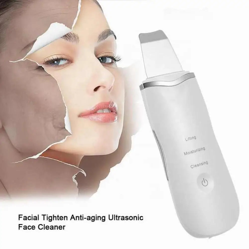 Ultrasonic Skin Scrubber Facial Cleanser Blackhead Remover Face Massager
