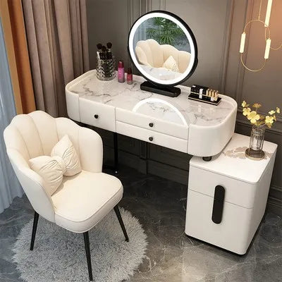 Wide Vanity Table with Storage Drawer