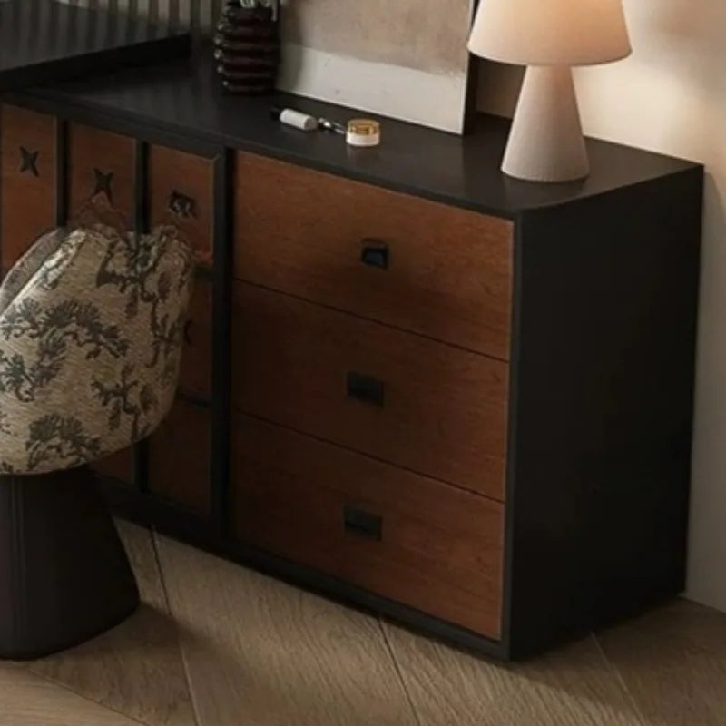 Vintage Corner Vanity Table with Mirror & Stool