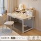 Simple Dressing Table Makeup Table with Storage Vanity Desk with Mirror and Led Lights Study Table Student Desk for Bedroom