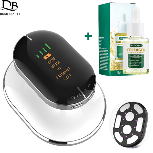 EMS RF Body Slimming Massager + Collagen Oil – Fat Burner Device