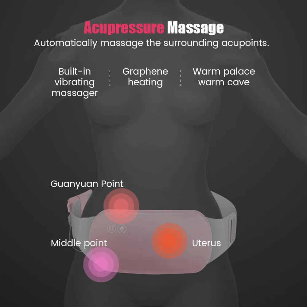 Heated Waist Massage Belt – Menstrual Pain Relief Device