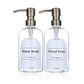 Clear Shampoo & Body Wash Dispenser Set – Stainless Pump