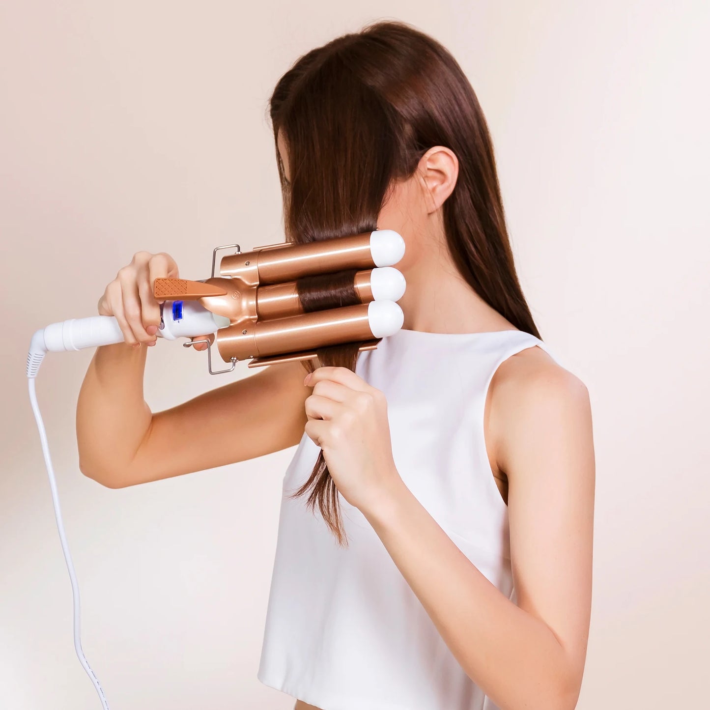 UKLISS Triple Barrel Curler – Ceramic Wave Styler