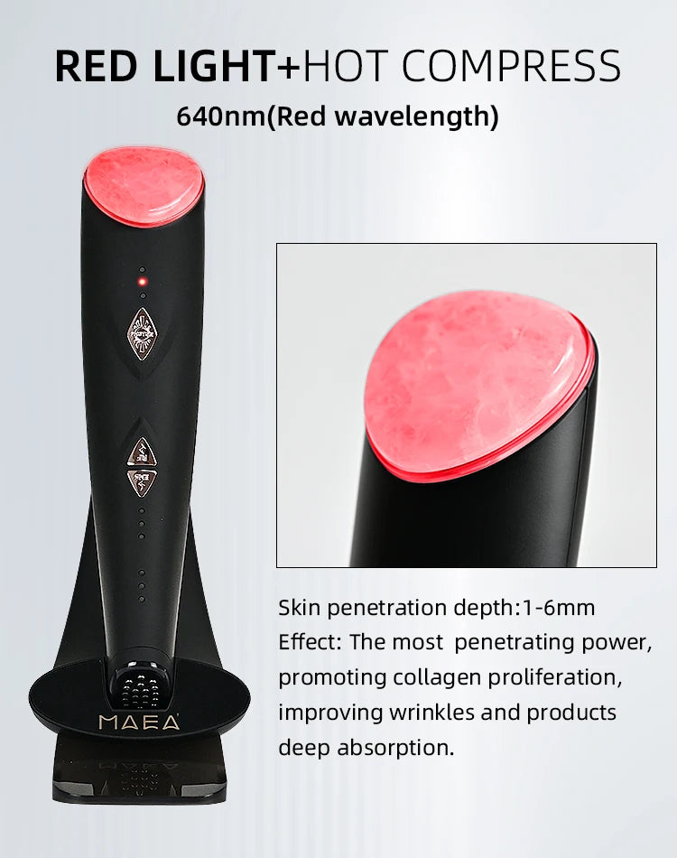 Lesenbeauty Multifunction Skincare Device Pro Hot Compress Skin Care LED Light Therapy EMS Face Lifting Beauty Massager
