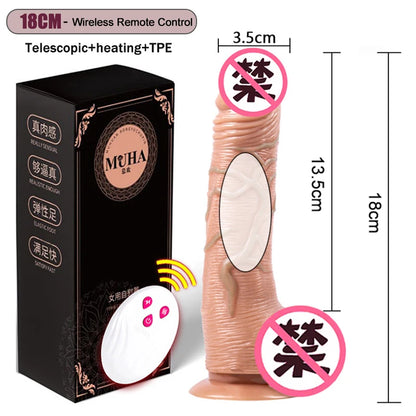 Thrusting Realistic Dildo w/ Remote