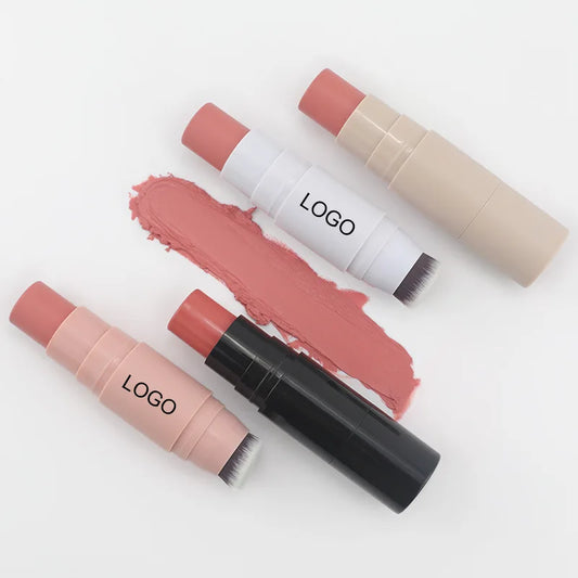 Black Tube Blush Stick with Brush – Private Label Cream Blusher