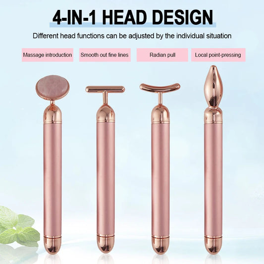 24K Gold Vibrating Face Roller