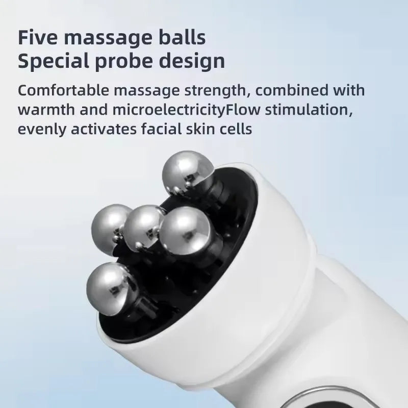 EMS LED Facial Massager With Heating And Rotary Phototherapy Function