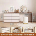 L-Shaped Corner Vanity Desk with Mirror & Stool