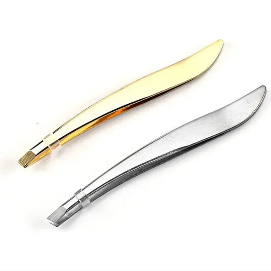 Stainless Steel Eyebrow Tweezers – Lash Clamp Tool