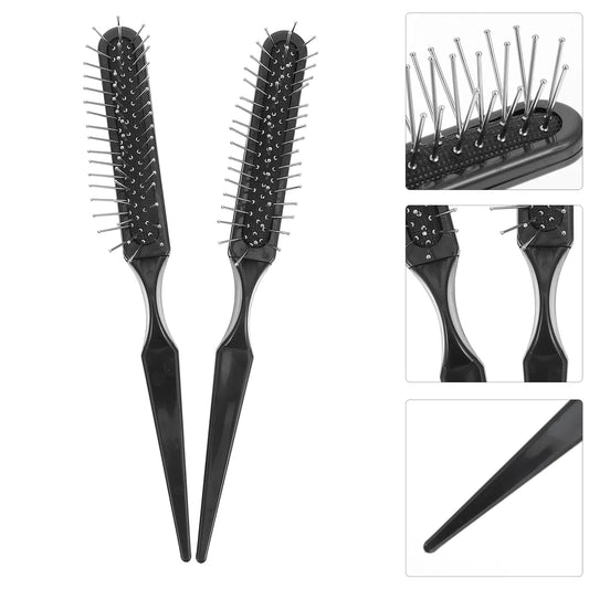 2-Piece Hair Comb Set – Rat Tail Pick & Detangling Brush