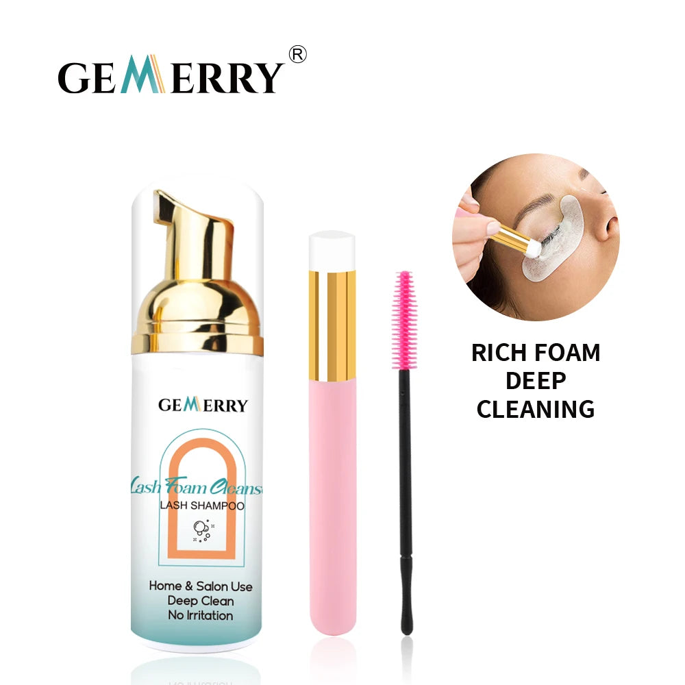 Lash Shampoo Kit (60ml) – Brush & Bubble Cleanser