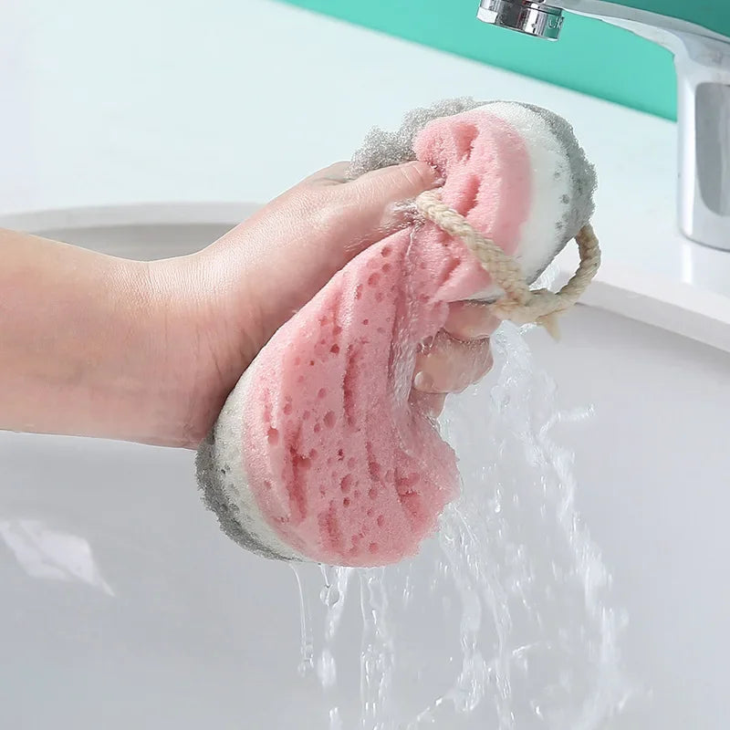 Exfoliating Body Scrub Sponge & Massage Brush
