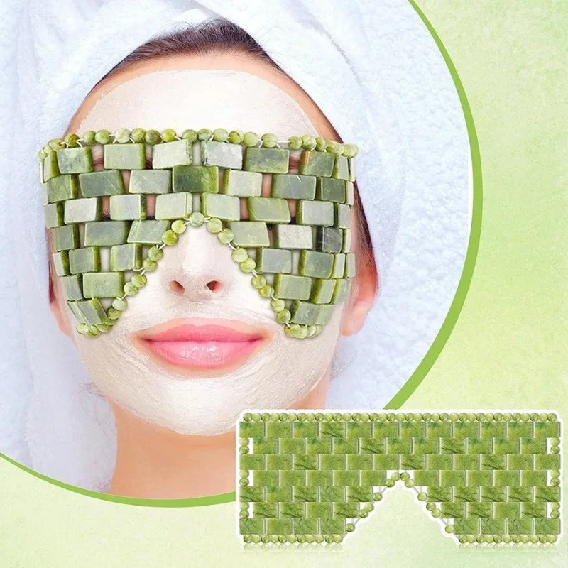 Natural Jade Facial Mask & Eye Cover — Cooling, Spa Tool | Beautifully Within