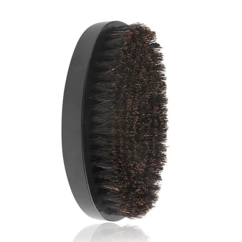 Men’s Boar Bristle Wave Brush – Wooden Double-Sided Beard Brush