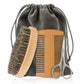 Men’s Boar Bristle Wave Brush – Wooden Double-Sided Beard Brush