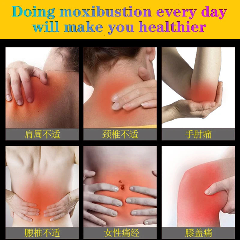 54Pcs/Set Moxibustion Roll Using Pure Nature Wormwood Chinese Medicine Moxa Care Meridian Warm Therapy Relieve Pain Health Care
