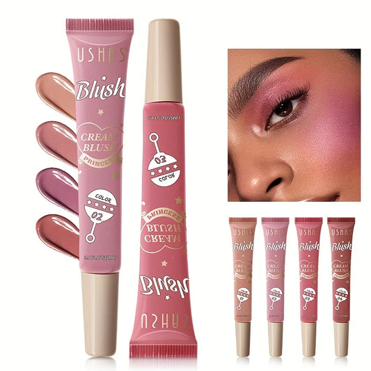 USHAS 4-Color Liquid Blush – Long-Lasting Waterproof Stick