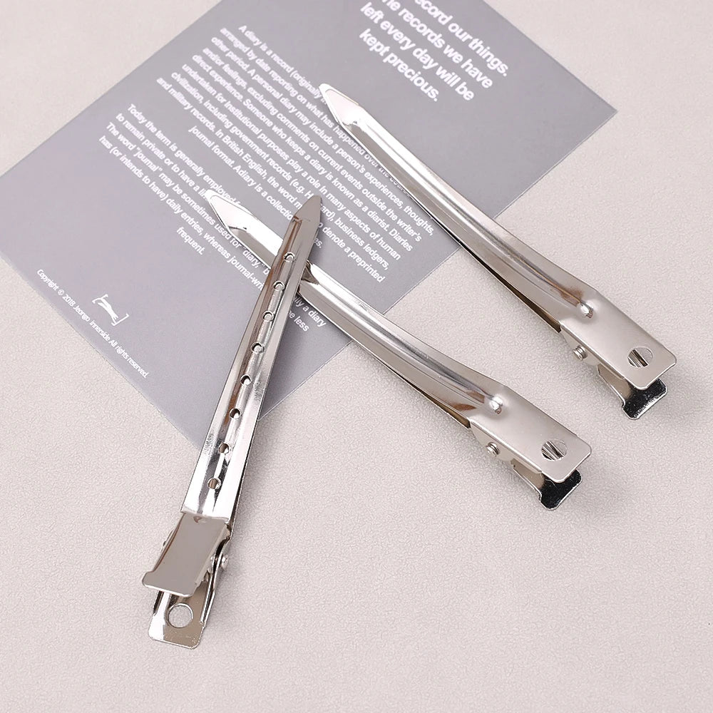 Hair Care Clips Stainless Steel Hairdress Section Headwear DIY Metal Hairpin Girls Duckbill Partition Positioning Hair Pins