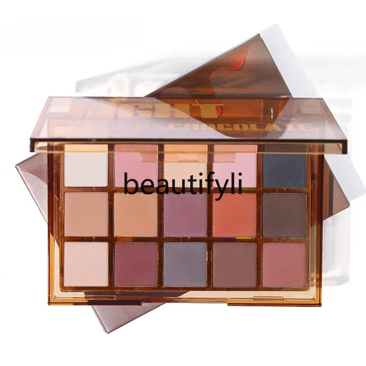 15-Color Eyeshadow Palette – Matte & Smoky Earth Shades