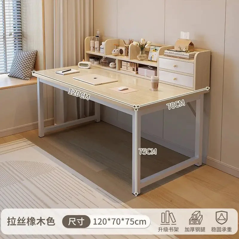 Simple Dressing Table Makeup Table with Storage Vanity Desk with Mirror and Led Lights Study Table Student Desk for Bedroom