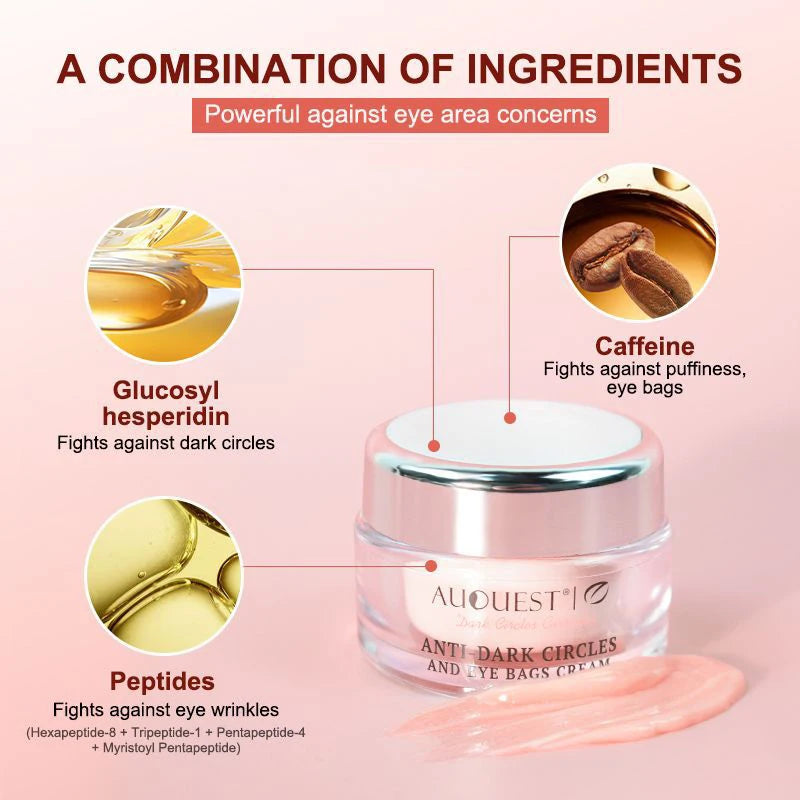 AUQUEST Eye Bags Dark Circles Eye Cream Under Eye Skin Care Caffeine Brightening Peptide Firming Eye Care Beauty Cream Products