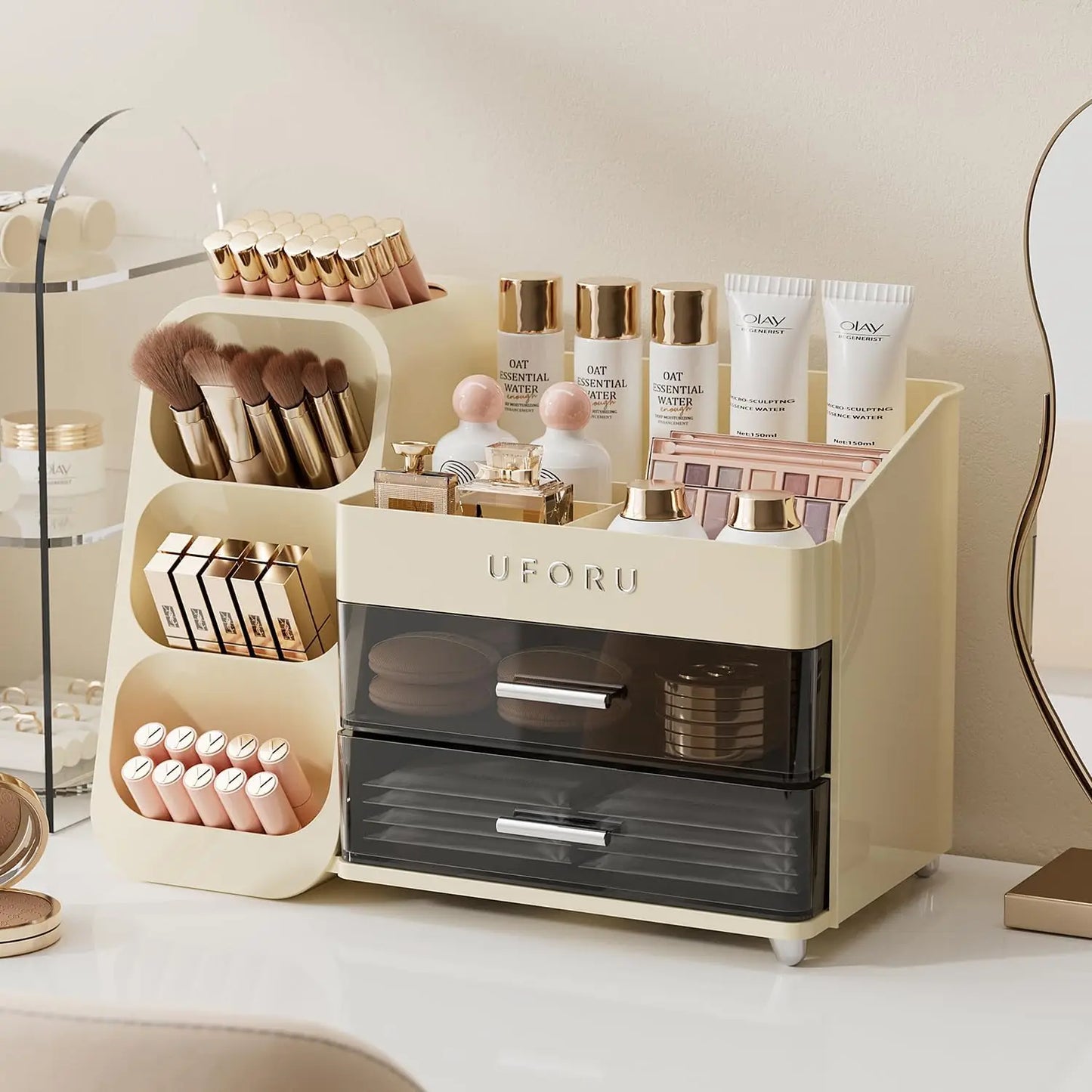 Makeup Organizer with Drawers for Vanity Spacious Cosmetic Display Case ,Perfect Storage Solution for Beauty Essential