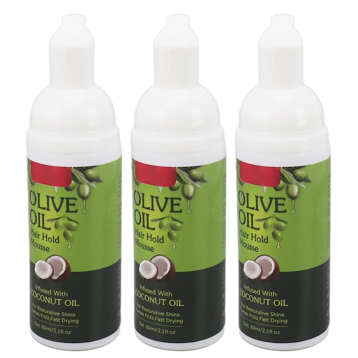 Olive Oil Hair Mousse – Nourishing Styling Foam, 60ml
