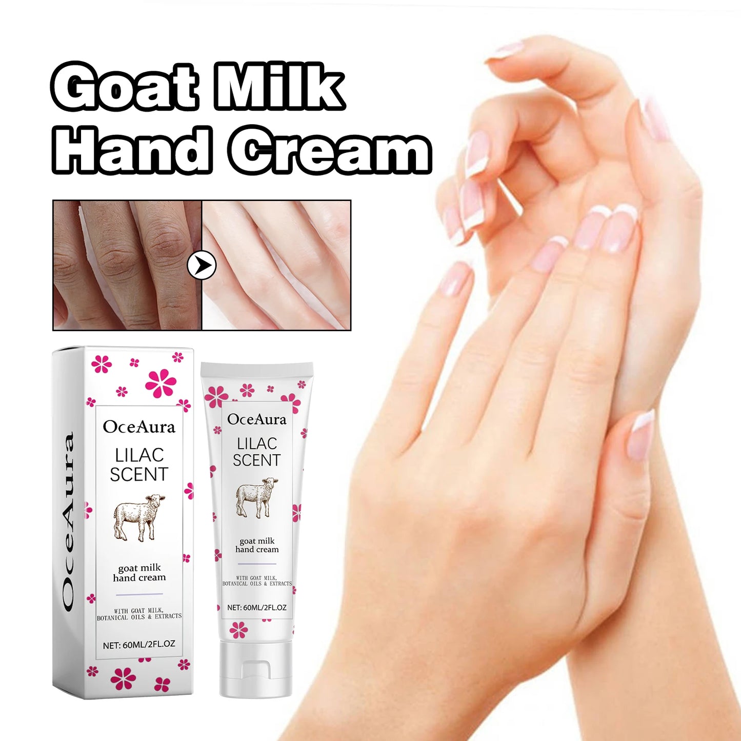 OceAura Goat Milk Hand Cream – Moisturizing & Brightening