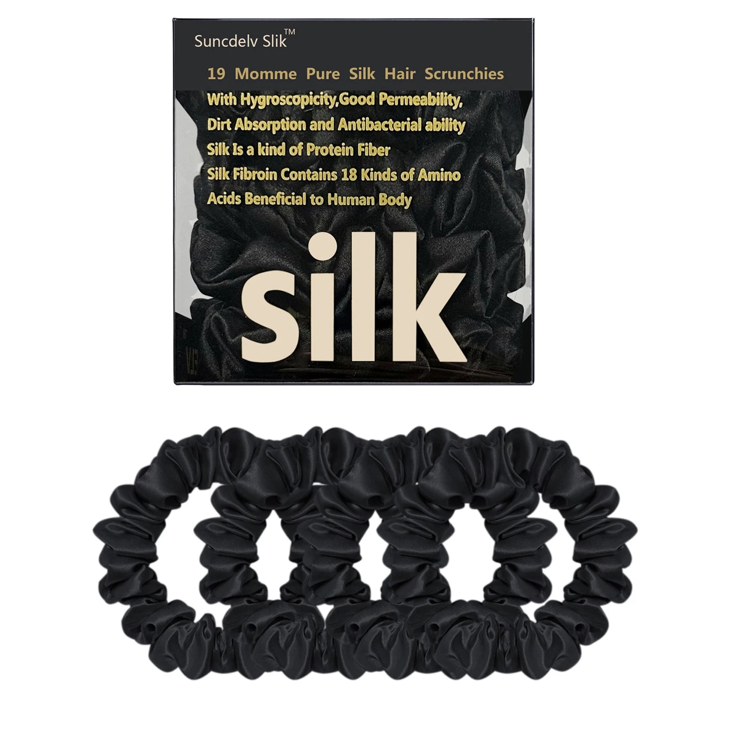 Silk Hair Scrunchies – Pure Mulberry Skinny Hair Ties