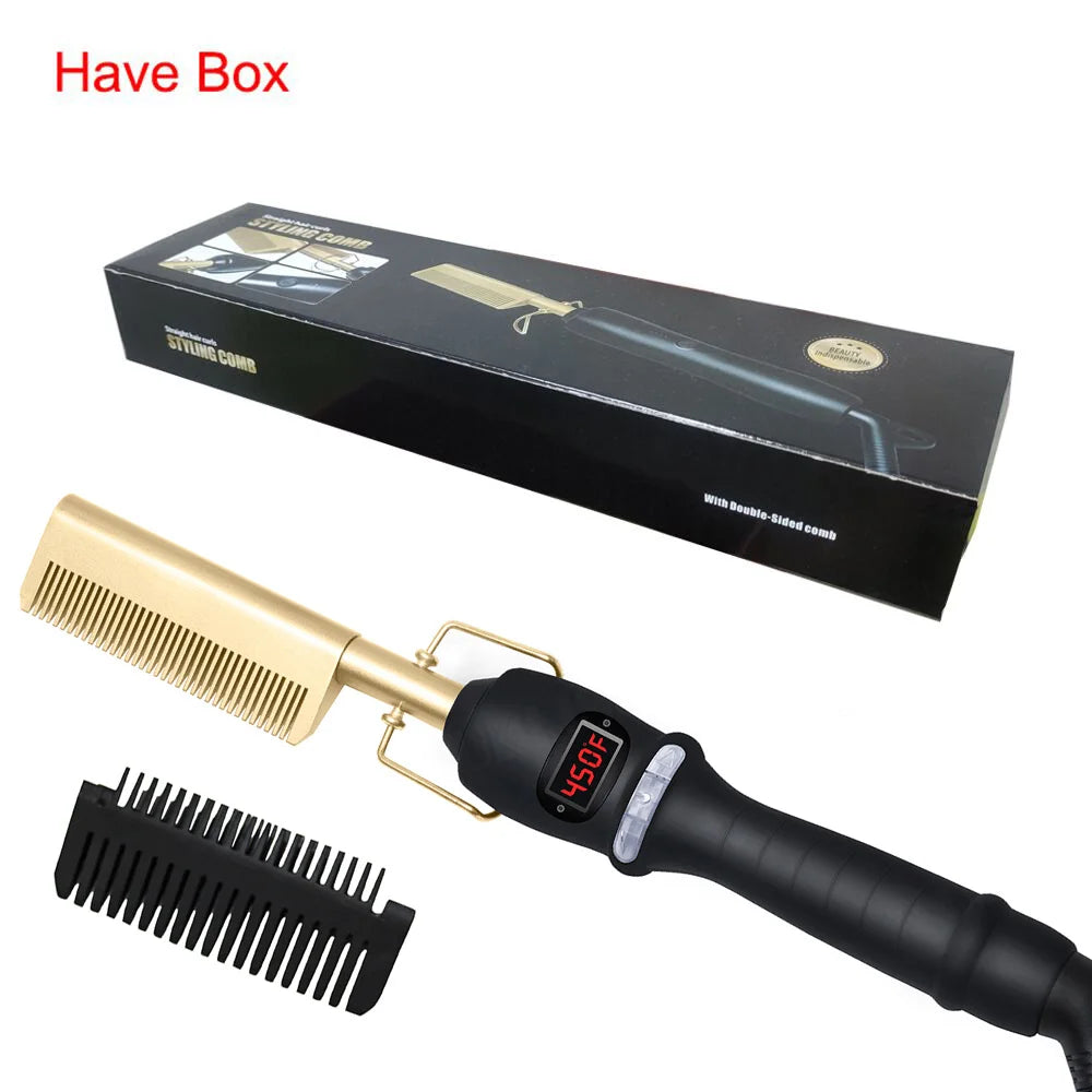 Heating Hot Comb – Electric Hair Straightening Brush