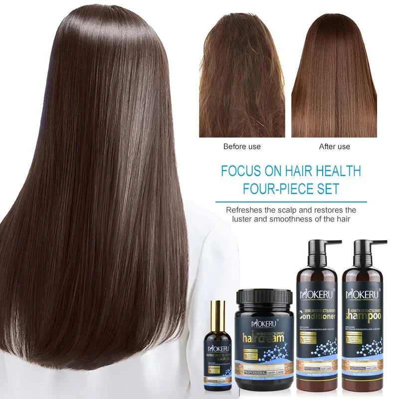 Keratin Hair Mask 5 Seconds Repair Damaged Hair Quality Improve Rough Restore Soft Hair Salon Conditioner Set 1000ml Shampoo