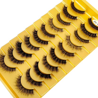 10 Pairs Mink Lashes – Fluffy, Dramatic False Eyelashes