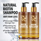 PURC Biotin Hair Growth Oil Shampoo Conditioner Sets Smoothing Anti-Hair Loss Scalp Treatment Hair Care Products for Men Women