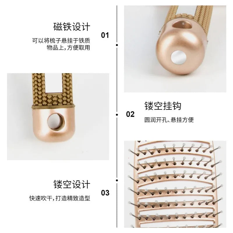 Flexible Wet & Dry Hair Brush – Soft Pin Detangling Comb