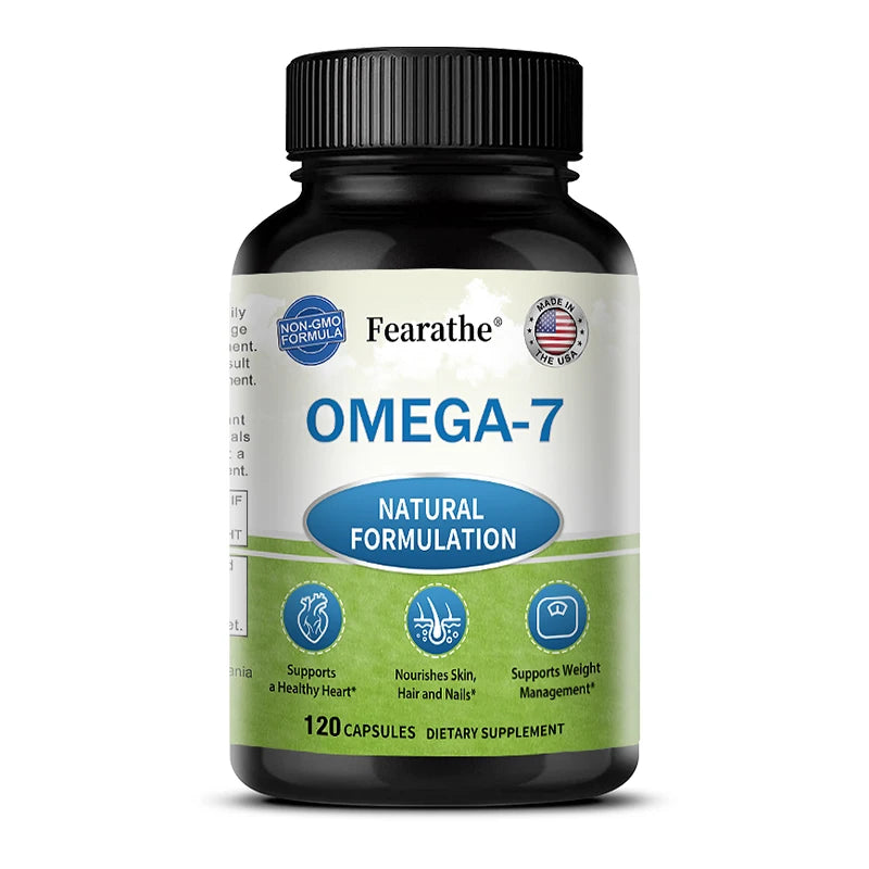 Omega 7 Fatty Acid Capsules – Heart, Skin & Hair Health